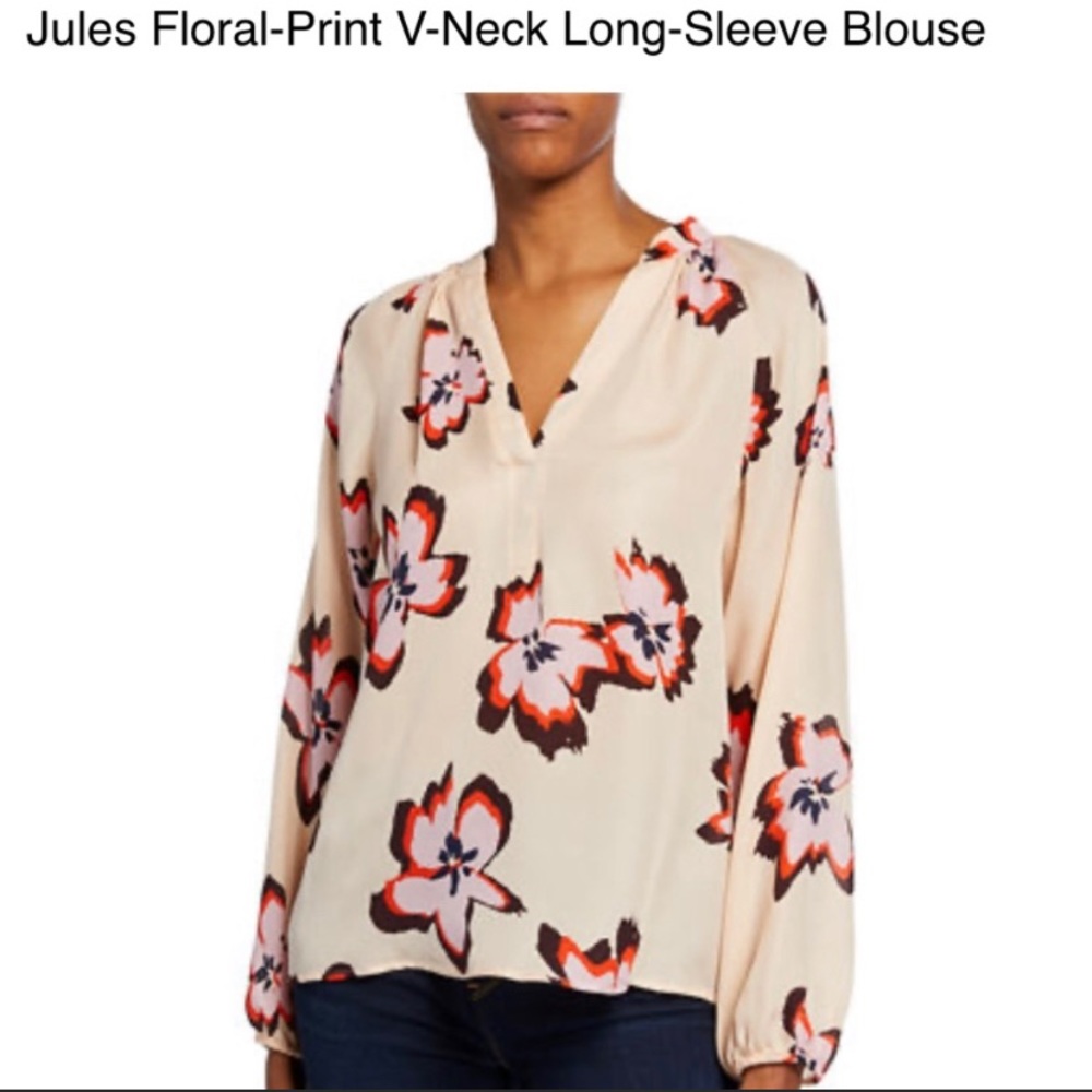 A.L.C Jules Silk Floral Print Blouse